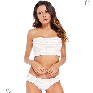 Woman’s Ruched Bandeau Bikini Set